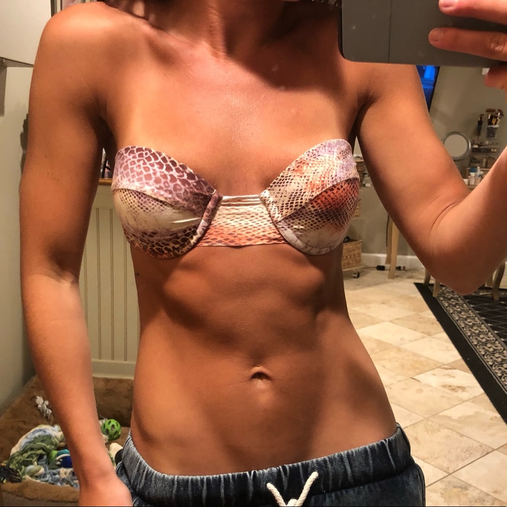 L*space Bandeau Bikini Top Snakeprint - Picture 1 of 4